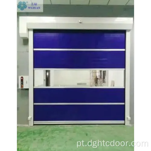 Alta velocidade PVC Clean Room Roller Shutter Porta